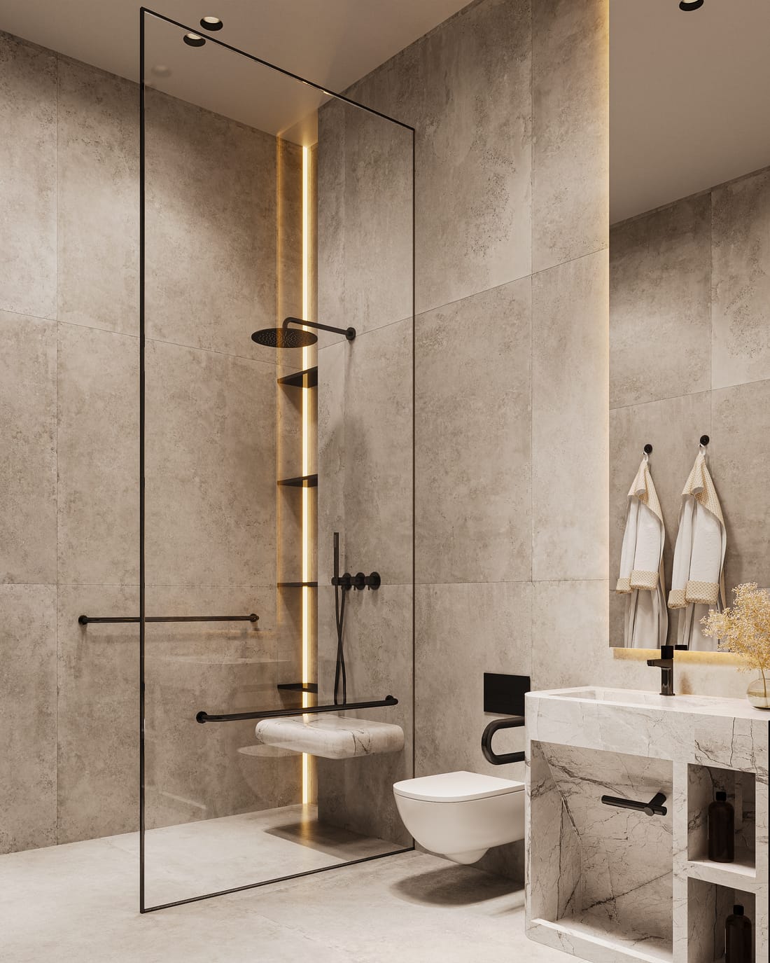 Guest suite bathroom